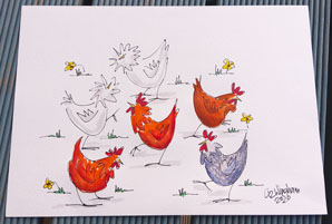 Chickens cartoon